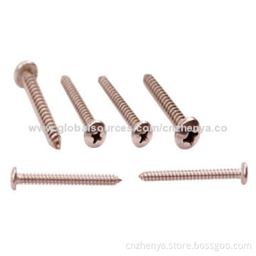 Pan Head Self-tapping Screws, Made of Stainless SteelNew